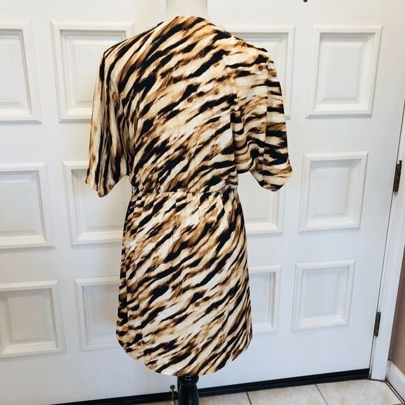 Leith Animal Print V- Neck Dress, Size Small - Picture 2 of 6